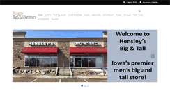 Desktop Screenshot of hensleysbigandtall.com